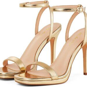 Women’s Stilettos Sandals Synthetic 4.3 Inch Open Toe Party Wedding Shoes